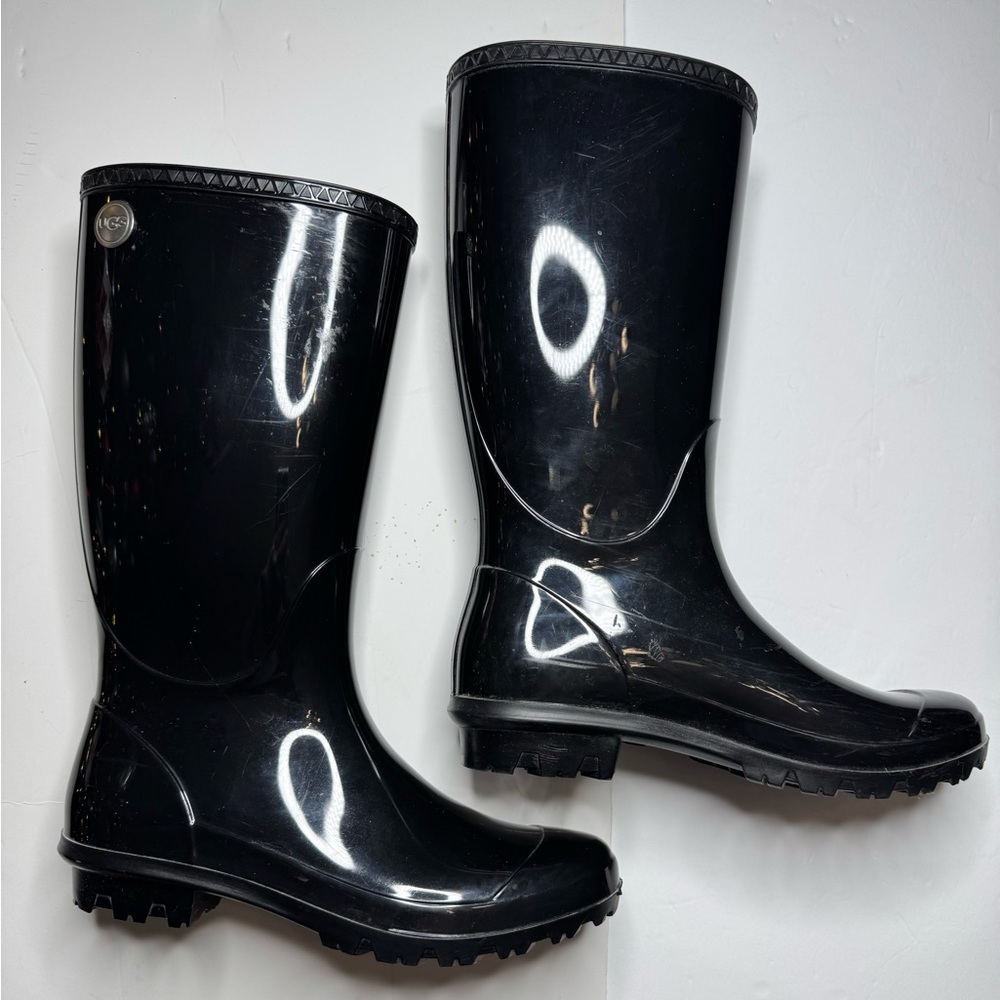 Ugg Shaye Women’s Tall Black Rain Boots Size 9